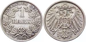 Germany - Empire 1 Mark 1908 A - KM# 14; ... 