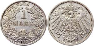 Germany - Empire 1 Mark 1910 A - KM# 14; ... 