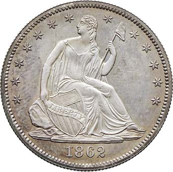 U.S.A.      Mezzo Dollaro 1862.   ... 