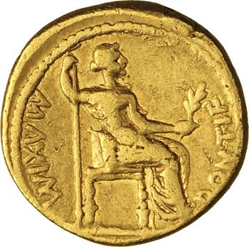 TIBERIO  (14-37)  Aureo, Lugdunum. ... 