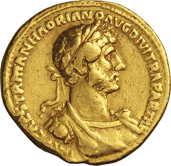 ADRIANO  (117-138)  Aureo.  D/ ... 