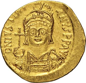 GIUSTINIANO  (527-565)  Solido, ... 
