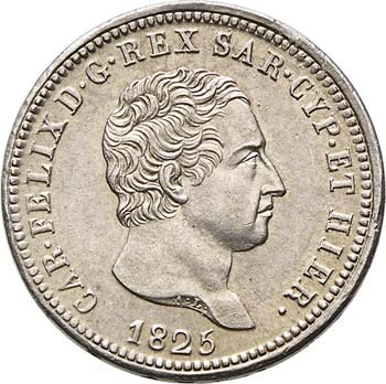 CARLO FELICE   (1821-1831)  2 Lire ... 