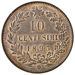 Umberto I (1878-1900) - 10 Centesimi 1893 BI ... 
