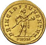GALERIO, Cesare  (293-305)  Aureo, Roma.  D/ ... 