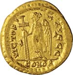 GIUSTINO I  (518-527)  Solido, Tessalonica.  ... 