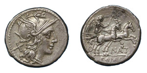 Pinarius Natta, 149 BC.Silver ... 