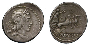 L. Iulius Bursio, 85 BC.Silver ... 