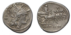 L. Sentius, 101 BC.Denarius ... 