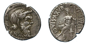C. Vibius, 48 BC.Silver denarius, ... 
