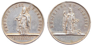 Genua Saint Romolo of Genoa. Medal ... 