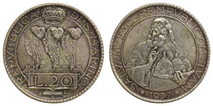 Republic (1931-1938) 20 Lire ... 