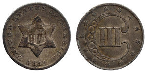 Vereinigte Staaten - 3 Cents 1851 ... 
