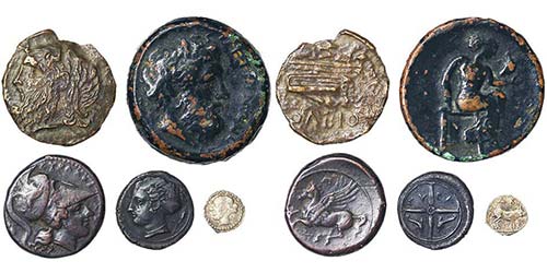 Sicily  Lot with 5 fake coins for ... 