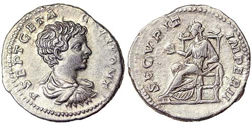 Empire Geta (209-211 AD) Denarius ... 
