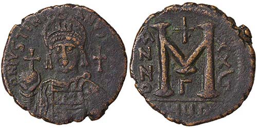  Iustinianus I (527-565) Follis Ø ... 