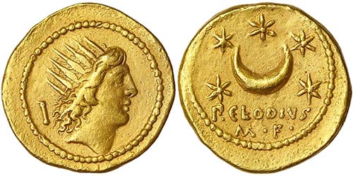 Republic P. Clodius (42 BC) Aureus ... 