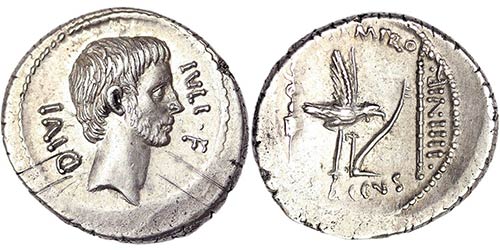 Republic Octavian (40 BC) Denarius ... 