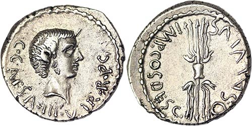 Republic Octavian (40 BC) Denarius ... 