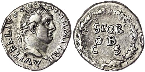 Empire Vitellius (69 AD) Denarius ... 