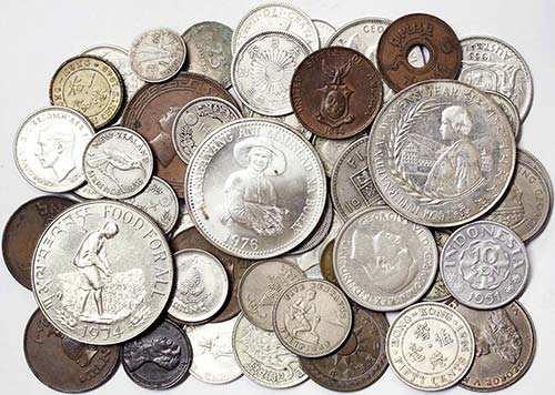  58 pcs.: Various coins and dates ... 