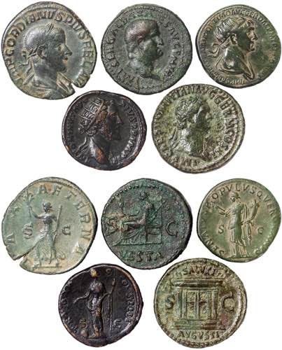 Empire,  Lot 5 pcs.: Gordianus III ... 