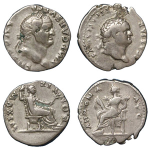 Empire  Vespasianus (69-79 AD) Lot ... 