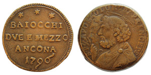 Italian States Ancona  Pius VI ... 