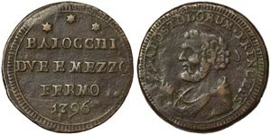 Italian States Fermo   Pius VI ... 