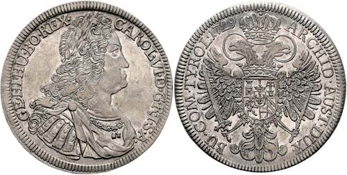 Karl VI. 1712 - 1740  Taler 1729 ... 