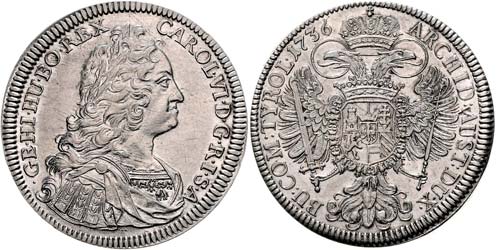 Karl VI. 1712 - 1740  Taler 1736 3 ... 