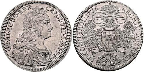 Karl VI. 1712 - 1740  Taler 1736 4 ... 