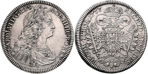 Karl VI. 1712 - 1740  Taler 1737 ... 