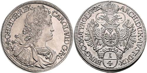Karl VI. 1712 - 1740  1/4 Taler ... 
