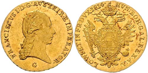 Franz I. 1804 - 1835  Dukat 1814 G ... 