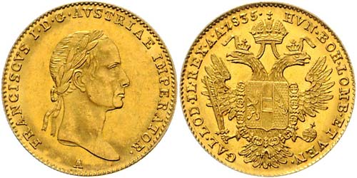 Franz I. 1804 - 1835  Dukat 1835 A ... 