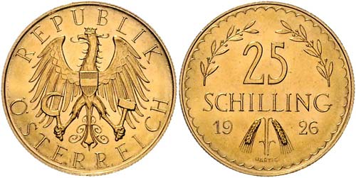 25 Schilling 1926 Wien. Her. 17   ... 