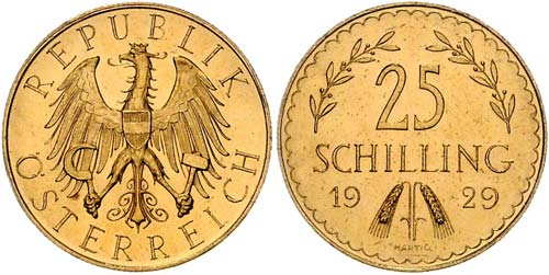 25 Schilling 1929 Wien. Her. 20   ... 