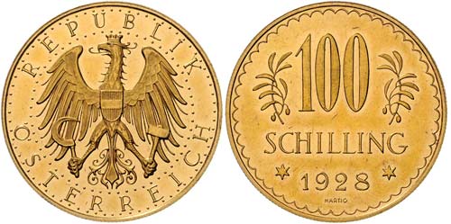 100 Schilling 1928 Wien. Her. 7   ... 