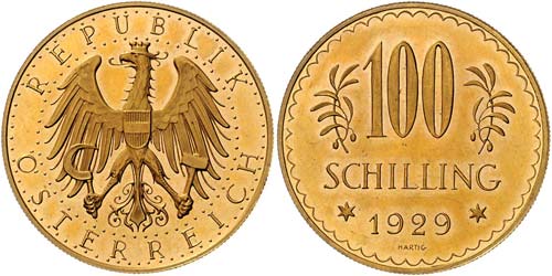 100 Schilling 1929 Wien. Her. 8   ... 