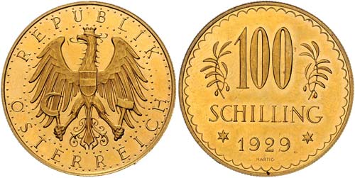 100 Schilling 1929 Wien. Her. 8   ... 