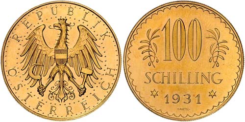 100 Schilling 1931 Wien. Her. 10   ... 