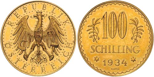 100 Schilling 1934 Wien. Her. 12   ... 