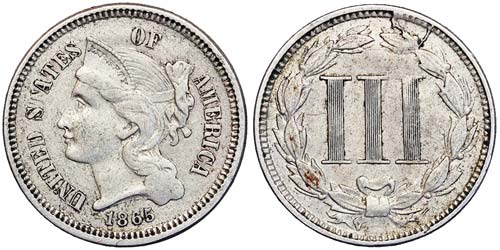 United States  3 Cents (1865-1889) ... 