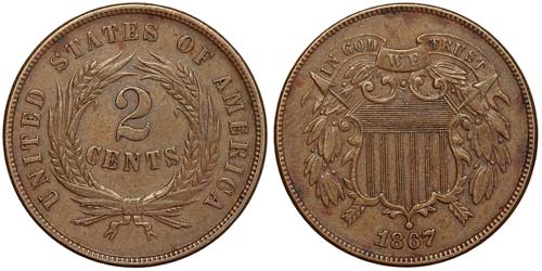 United States  2 Cents (1864-1873) ... 