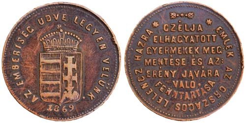 Hungary  1869 Medal in national ... 