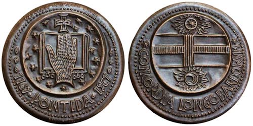 Italy Pontida  1967 Pontida, Medal ... 