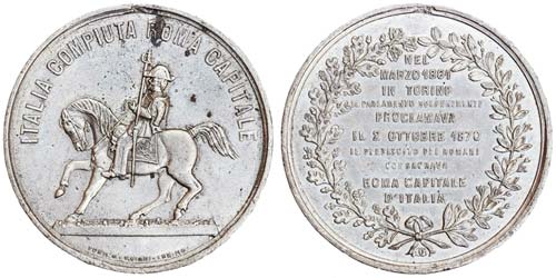 Italy Rome  1870 Roma, Medal ... 