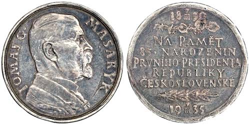 Czechoslovakia   1935 Medal Tomas ... 
