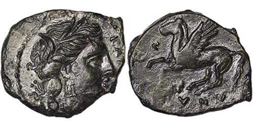 Sicily Nacona  Bronze 307-305 BC ... 